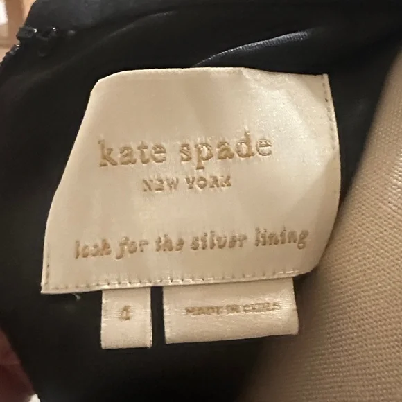 Kate Spade Silk Black Midi Dress with cowl neck and Bow waist detail - Picture 2 of 13